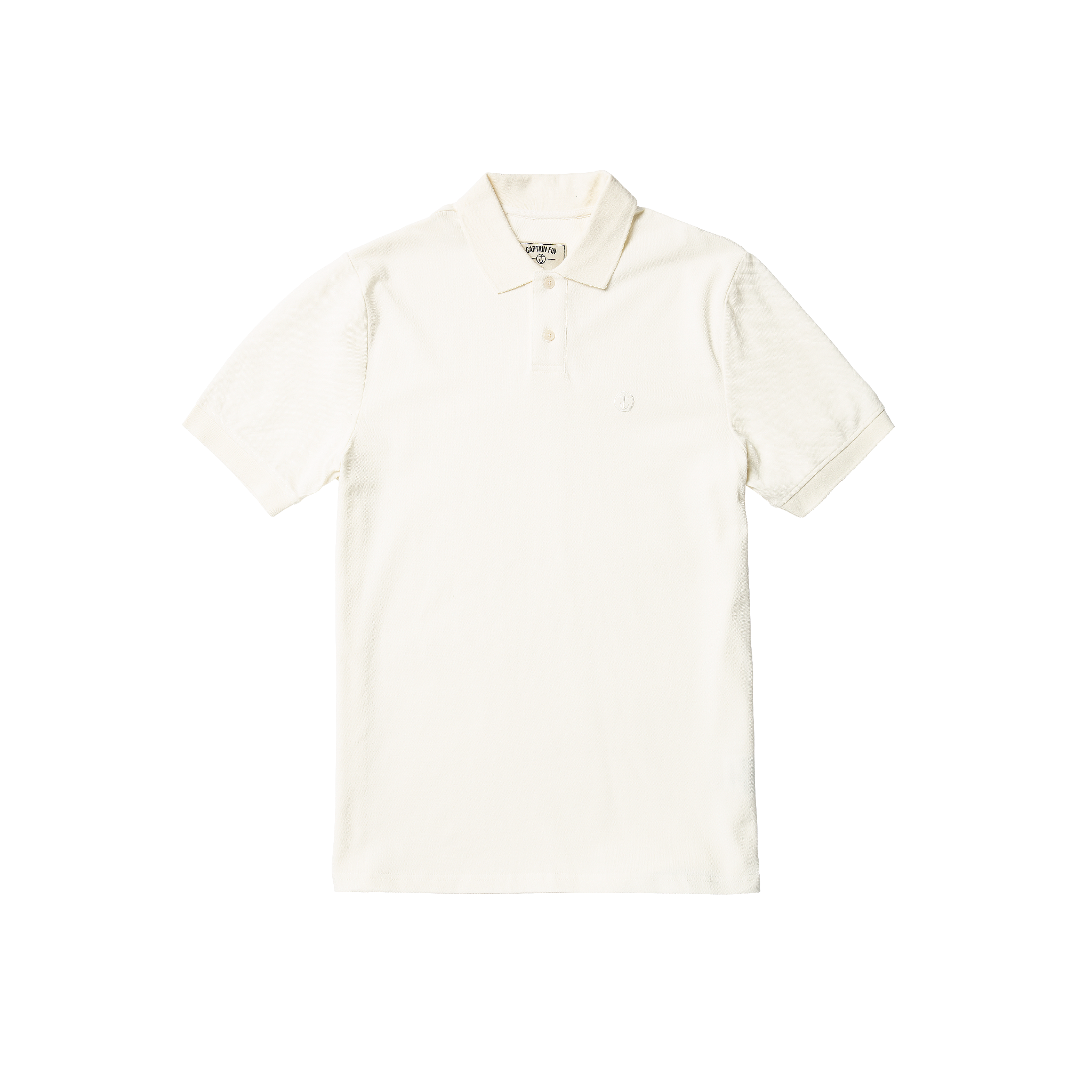 Bushy Woods Polo Shirt Vintage White Captain Fin Co