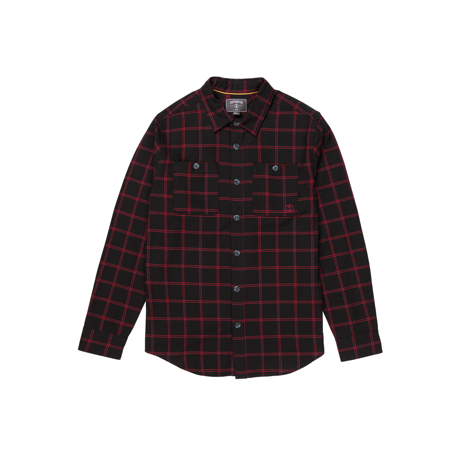Marsh Lands Long Sleeve Flannel Shirt - Blk - Captain Fin Co.