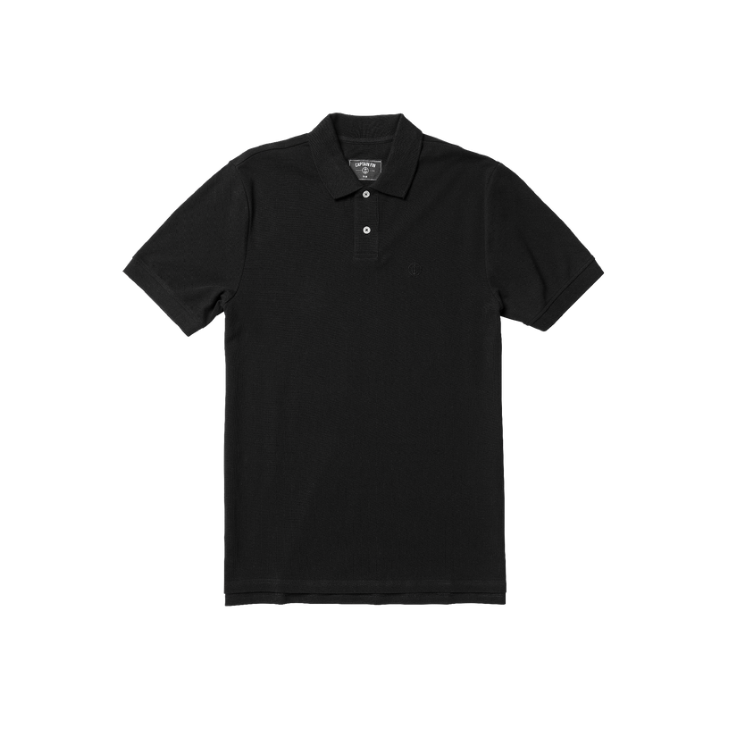 Bushy Woods Polo - BLACK - Captain Fin Co.