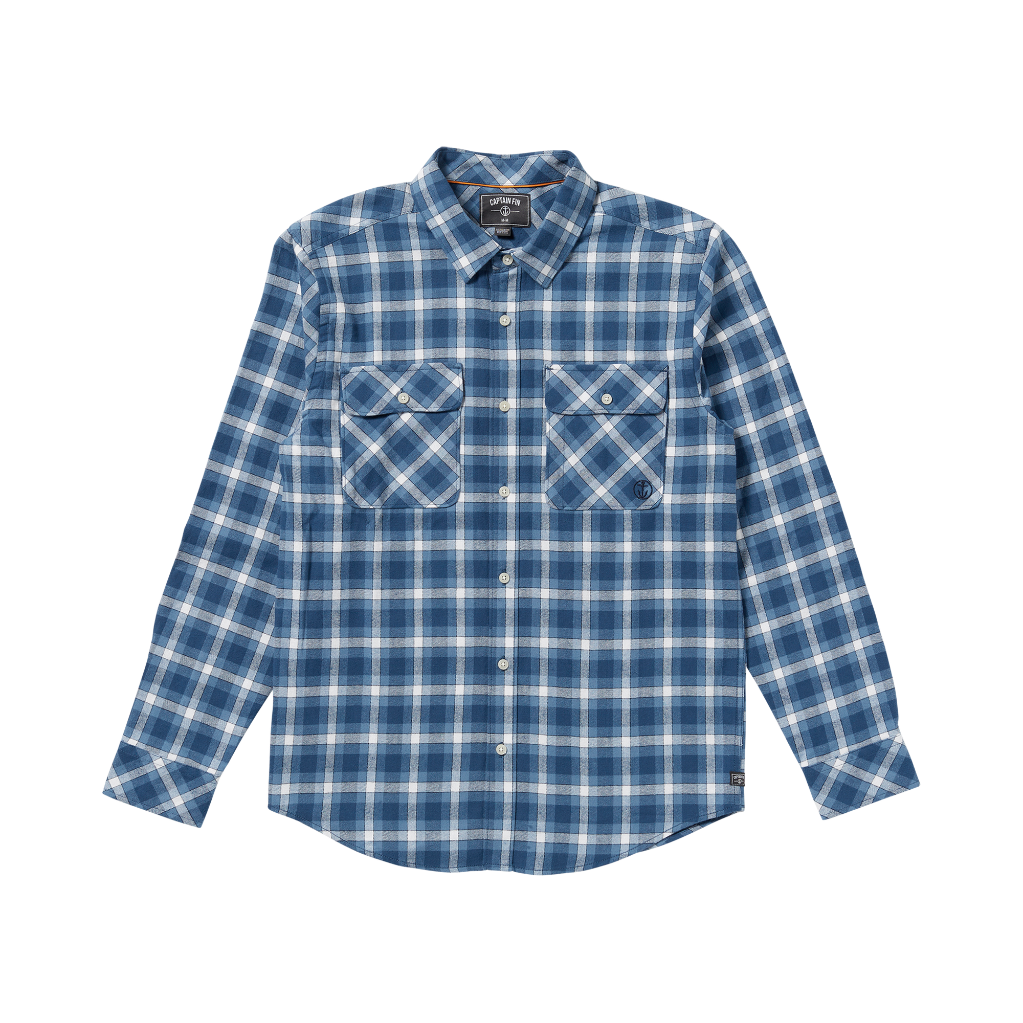 Night Raid Long Sleeve Flannel Shirt - Coronet Blue - Captain Fin Co.