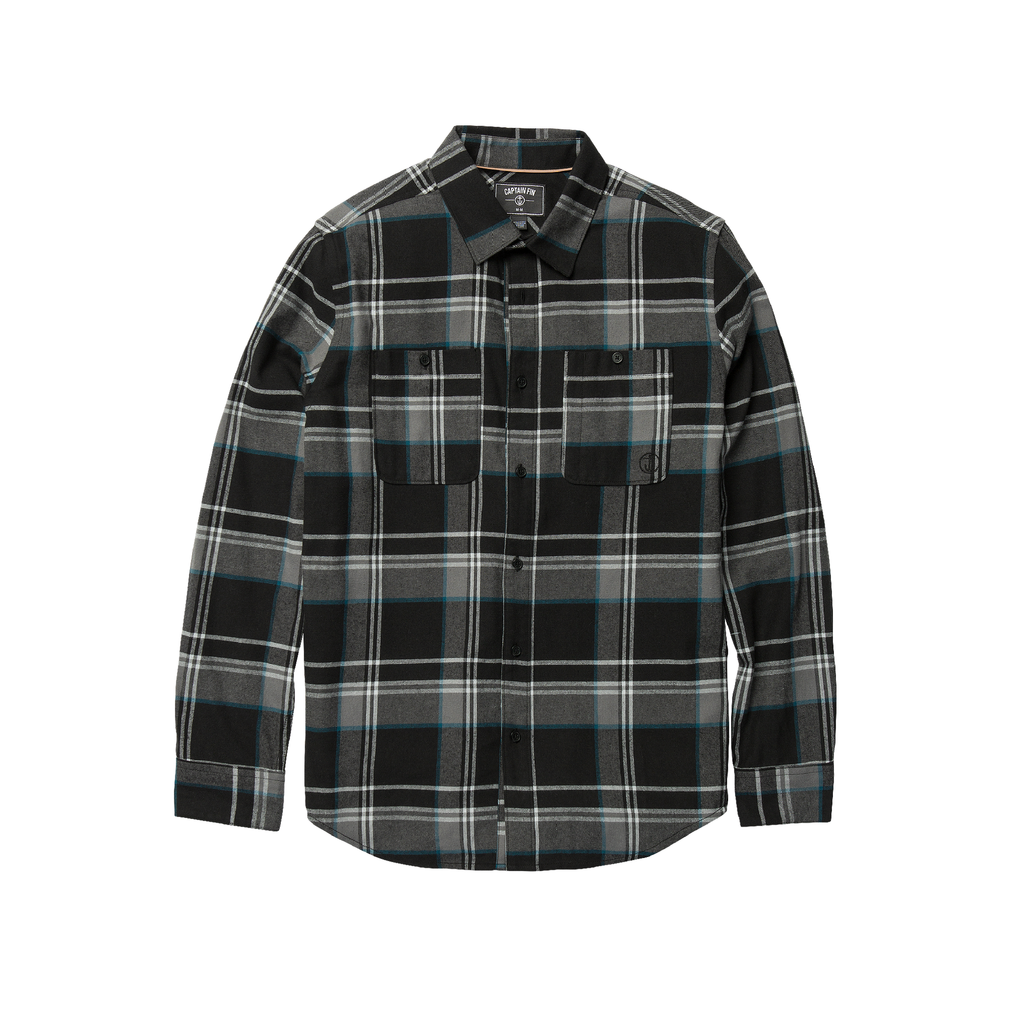 Campo Elijo Long Sleeve Flannel Shirt - Black - Captain Fin Campo Elijo Long Sleeve Flannel Shirt - Black - Captain Fin
