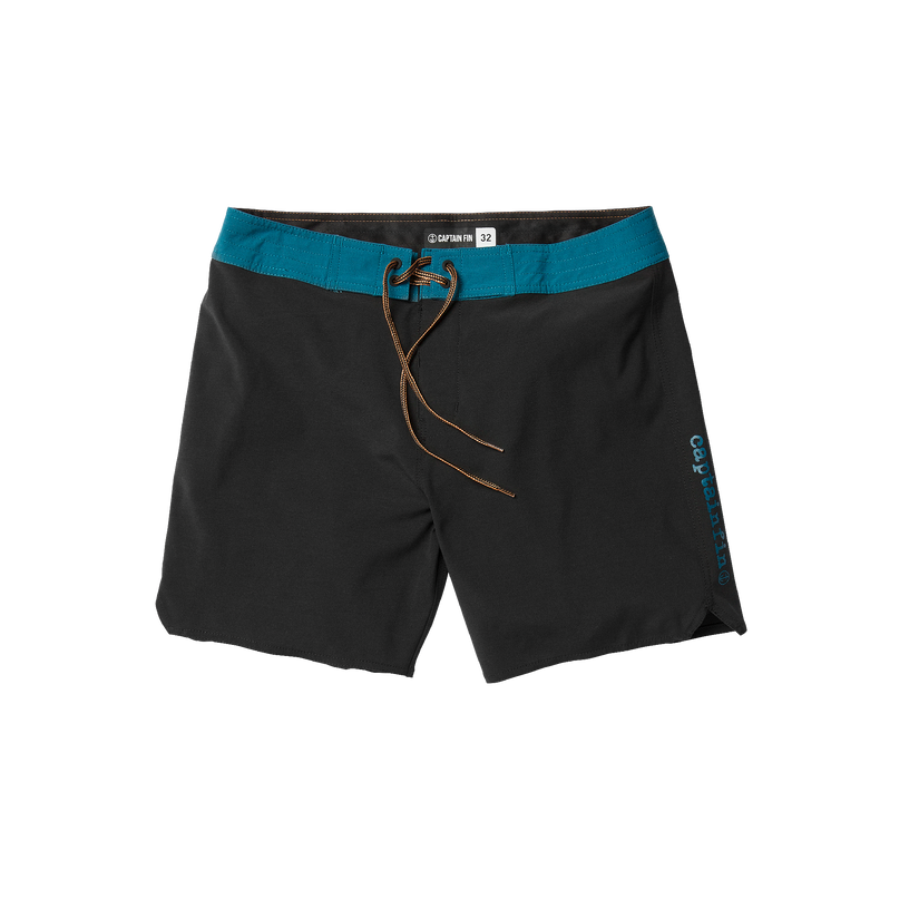 Voyager Solid Boardshort Black Captain Fin Co