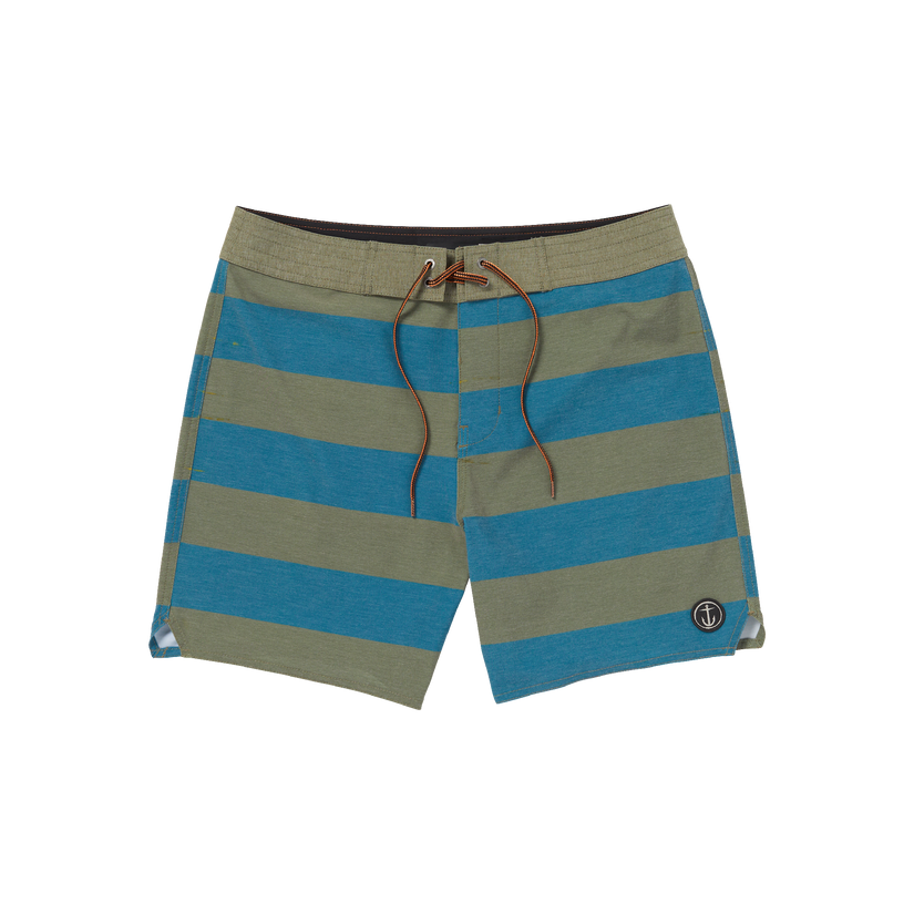 Voyager Rings Boardshort Dark Olive Captain Fin Co