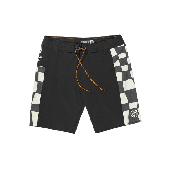 Keyhole Fire Check Boardshort - Blk - Captain Fin