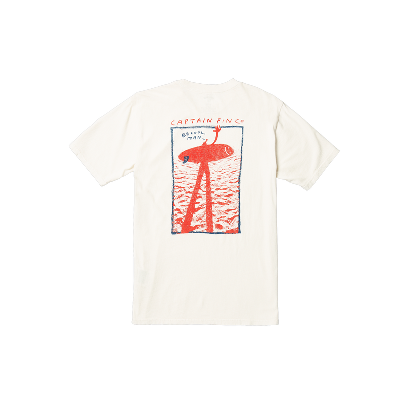 Be Cool Man Short Sleeve Tee - Vintage White - Captain Fin Co.