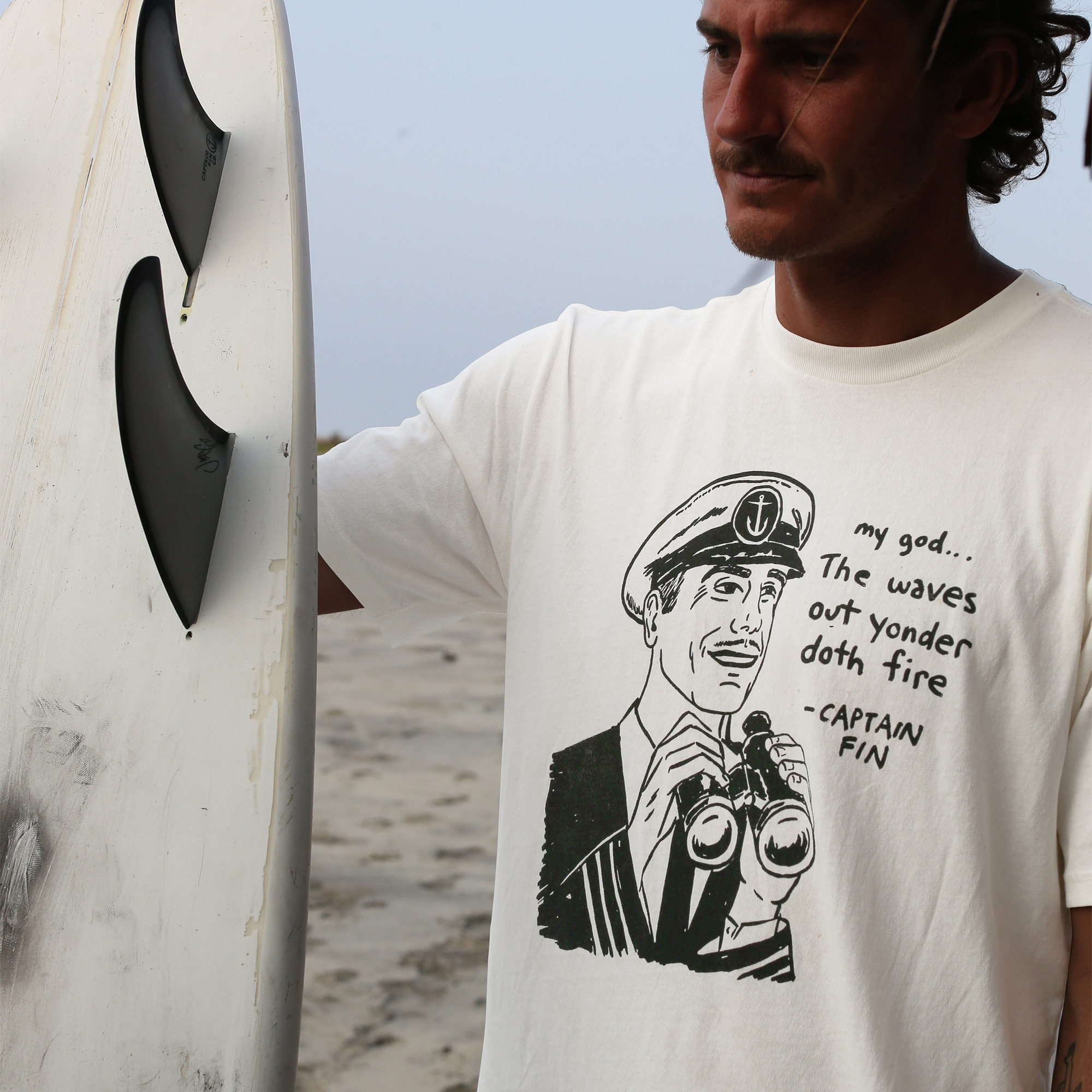 Yonder Short Sleeve Tee - Vintage White - Captain Fin Co.