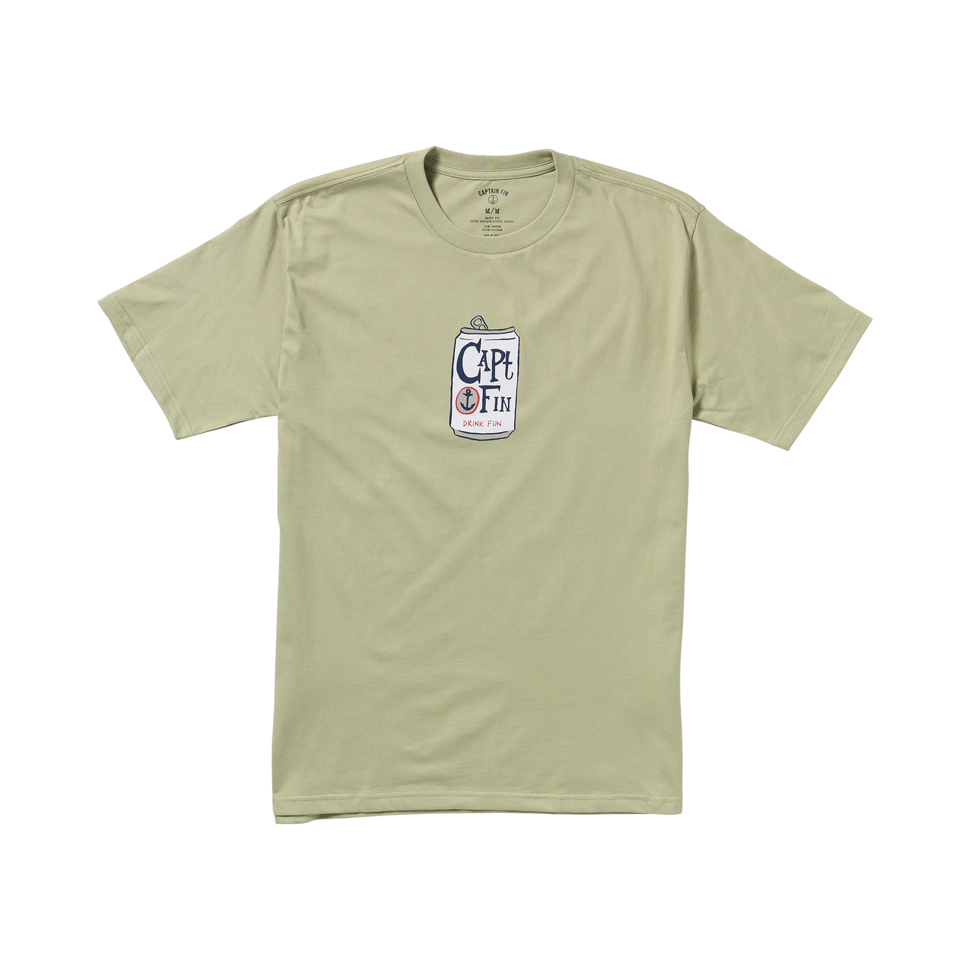 Captain Fun 120Z Short Sleeve Tee - Light Army - Captain Fin Co.