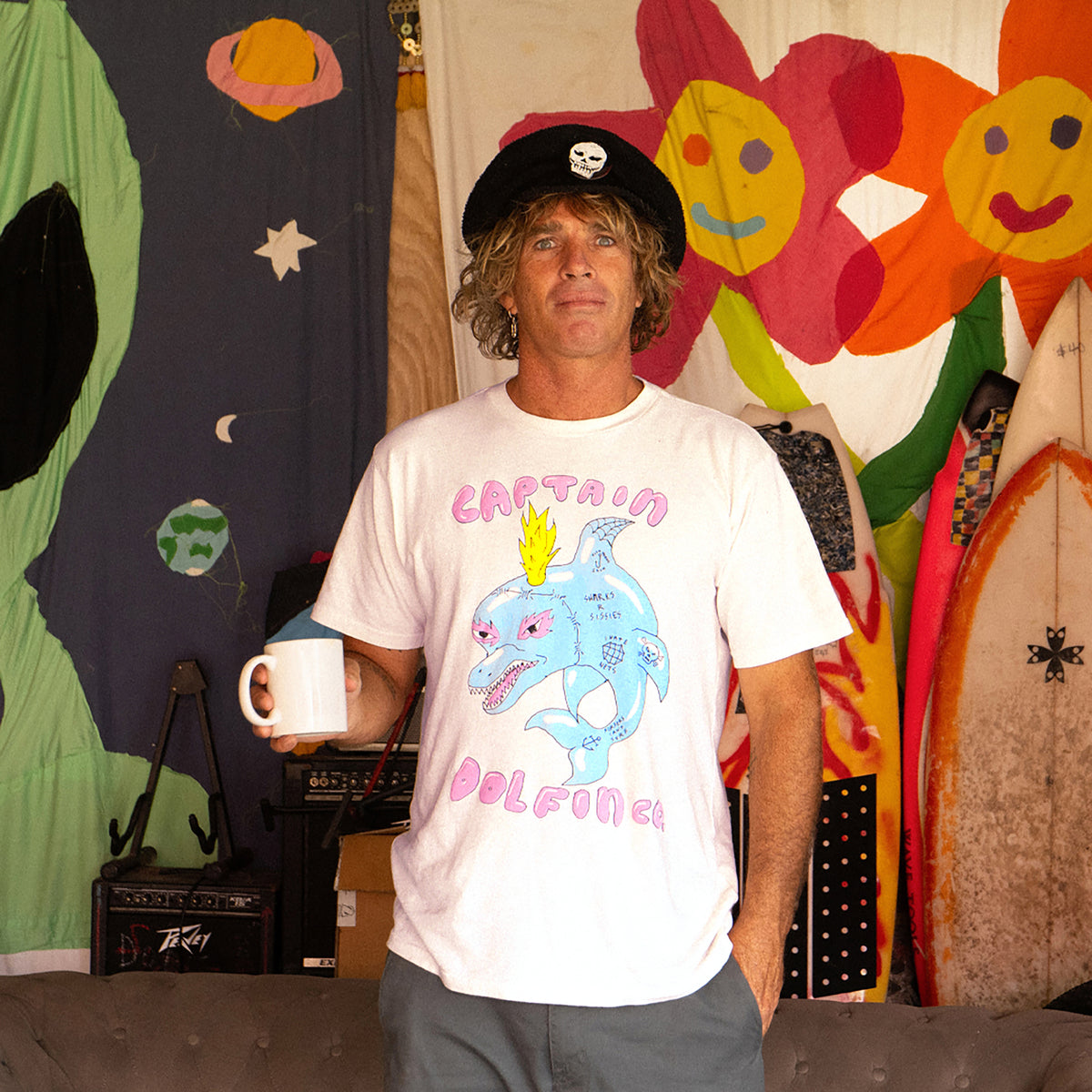 Ozzy Wrong Dolfin Short Sleeve Tee - Vwh - Captain Fin Co.