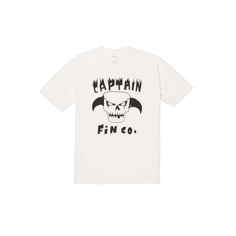 Twin Fin Skull Short Sleeve Tee - Vwh - Captain Fin Co.