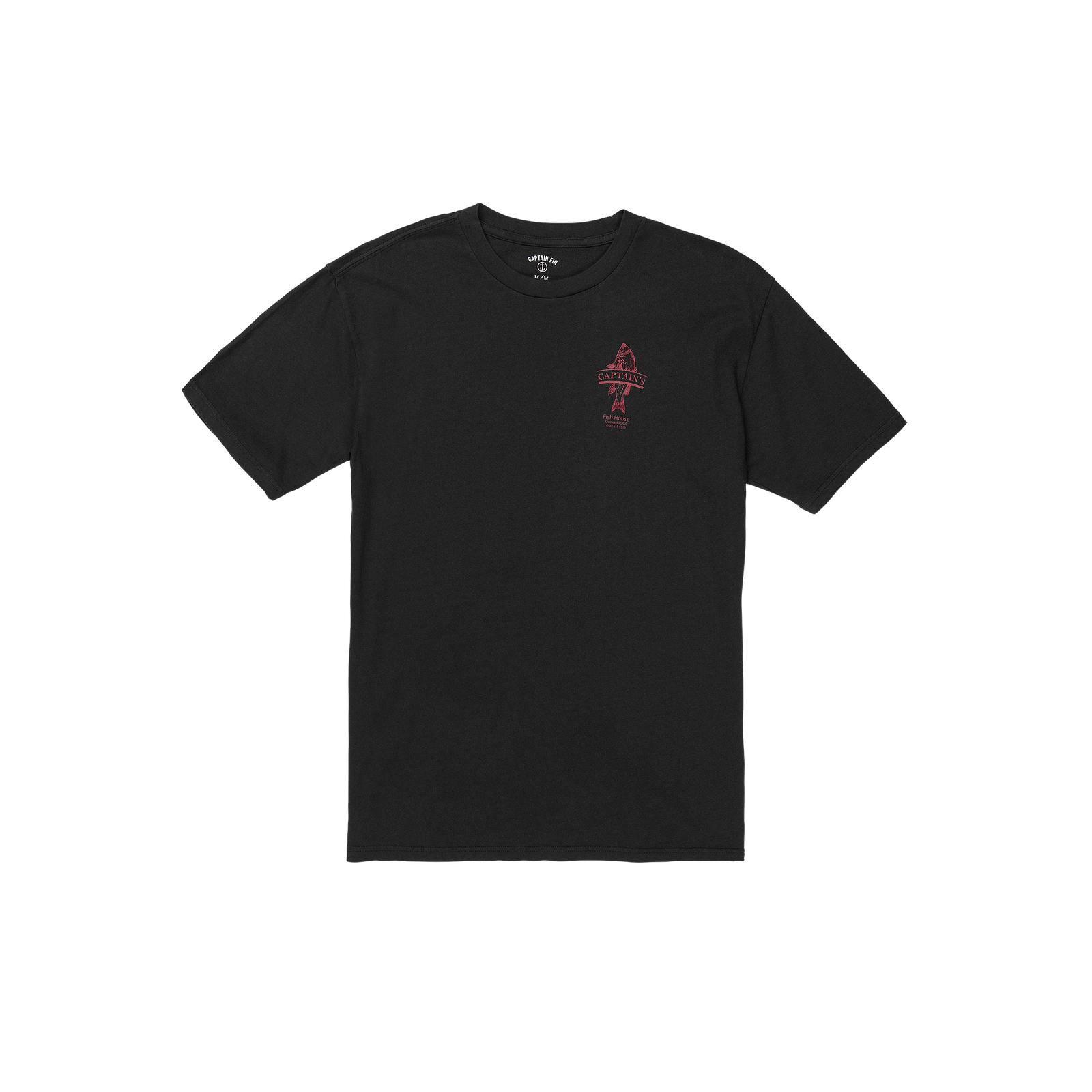 Cap Fish House Short Sleeve Tee - Blk - Captain Fin Co.