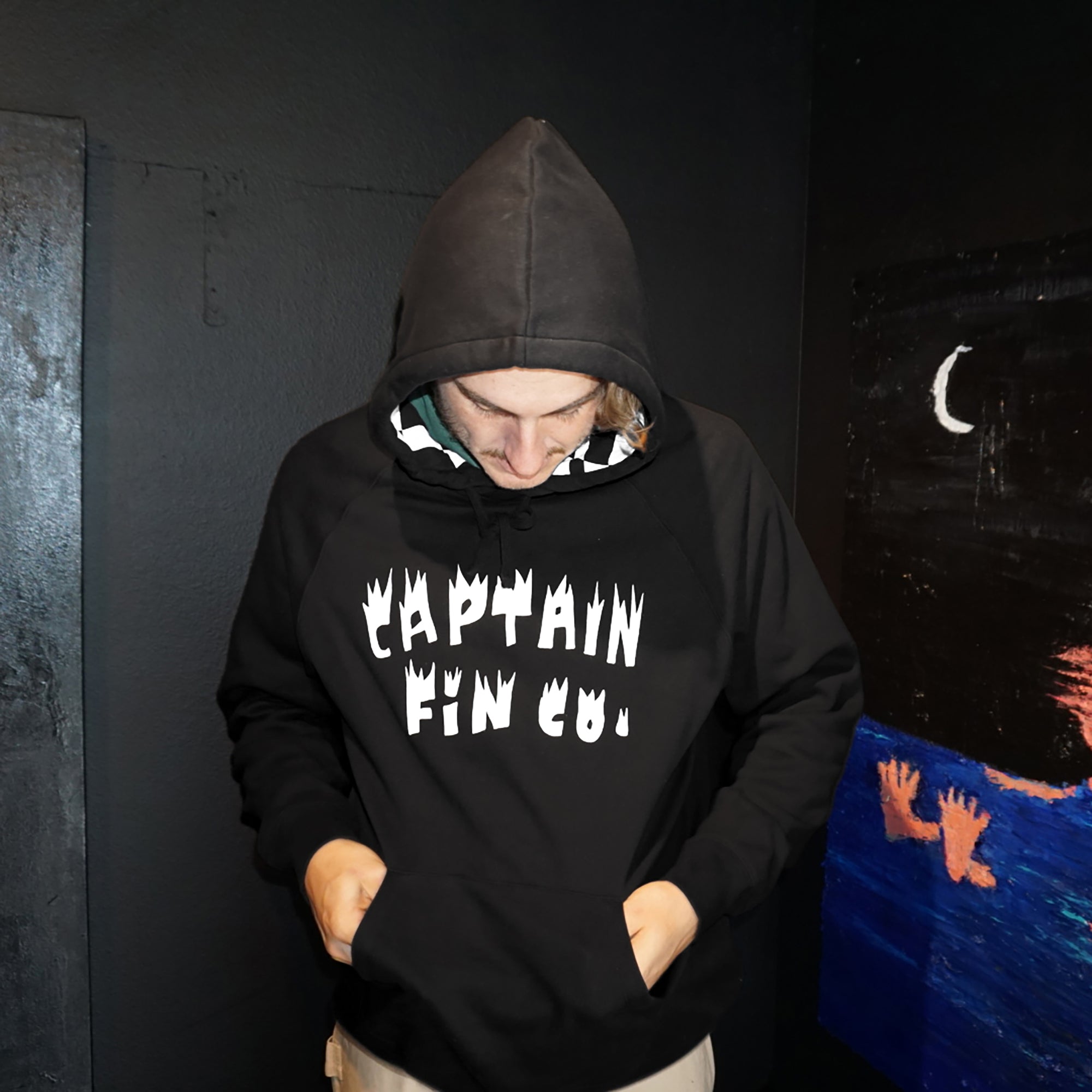 Downward Spiral Pullover Hoodie  - Blk - Captain Fin Co.
