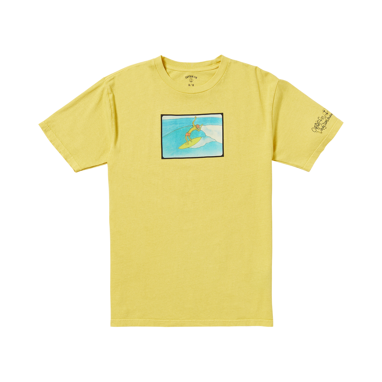 Ads Whoooo Short Sleeve Tee - Mineral Yellow - Captain Fin Co.