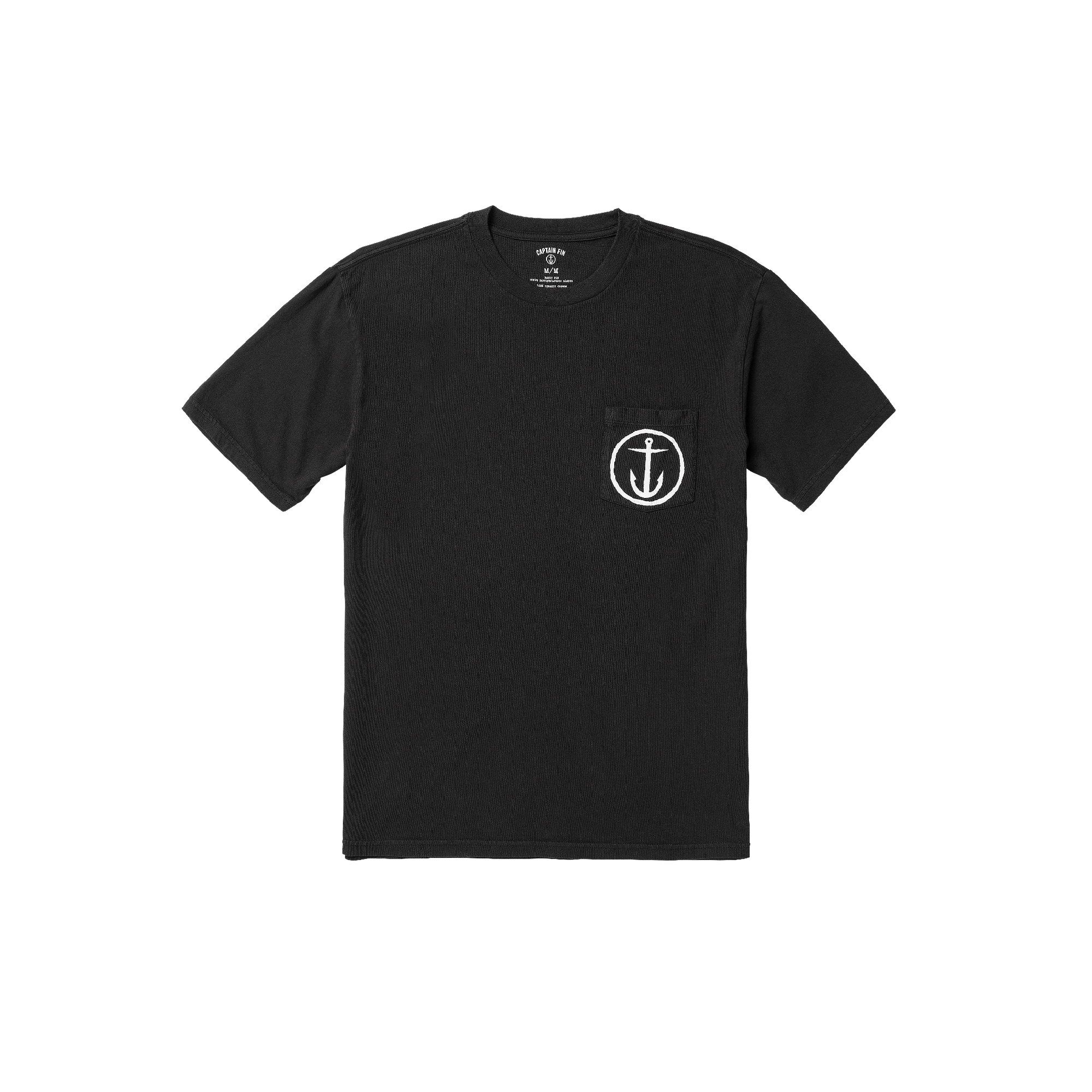 Pocket OG Short Sleeve Tee - Black - Captain Fin Co.