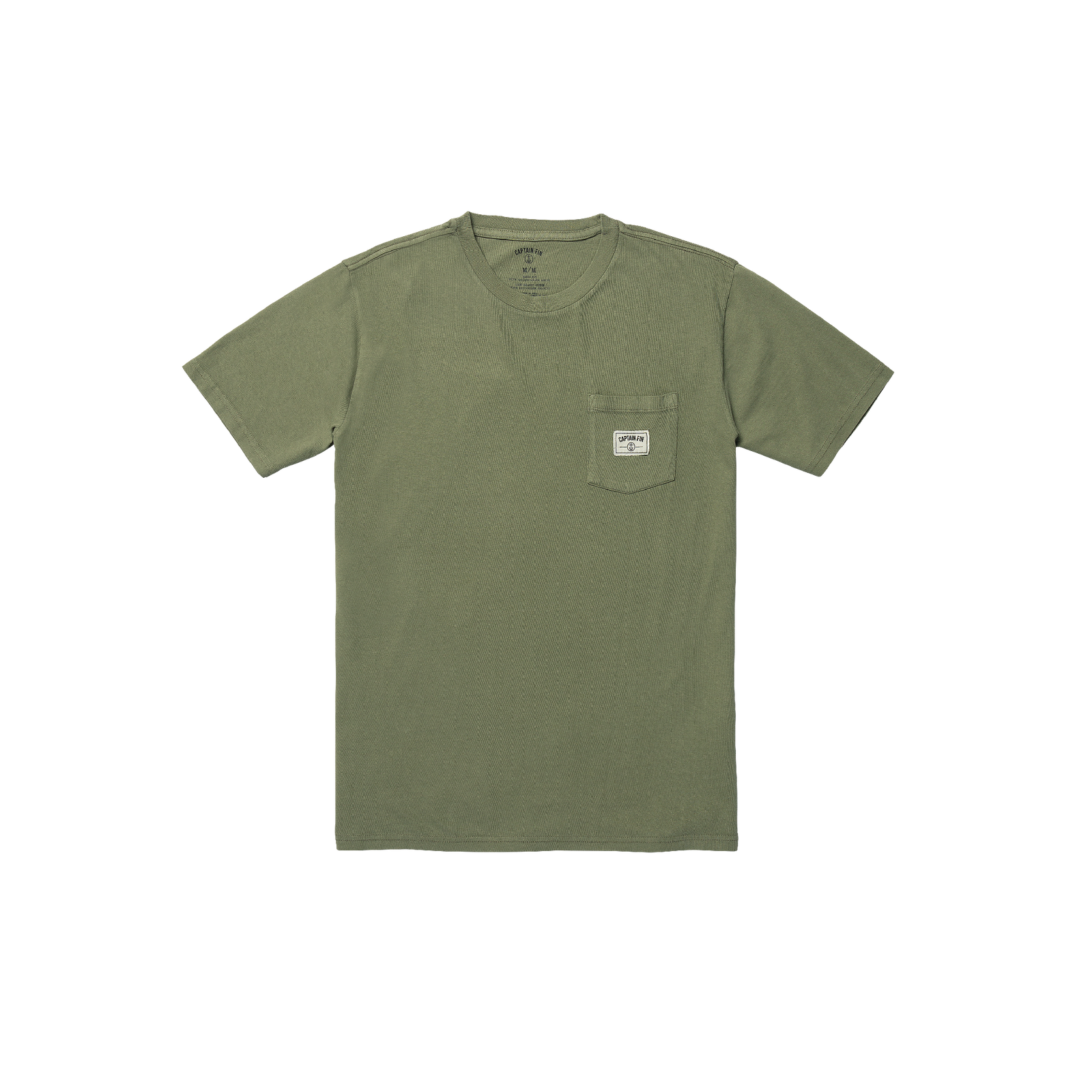 Captian Patch Pocket Tee - DARK OLIVE - Captain Fin Co.