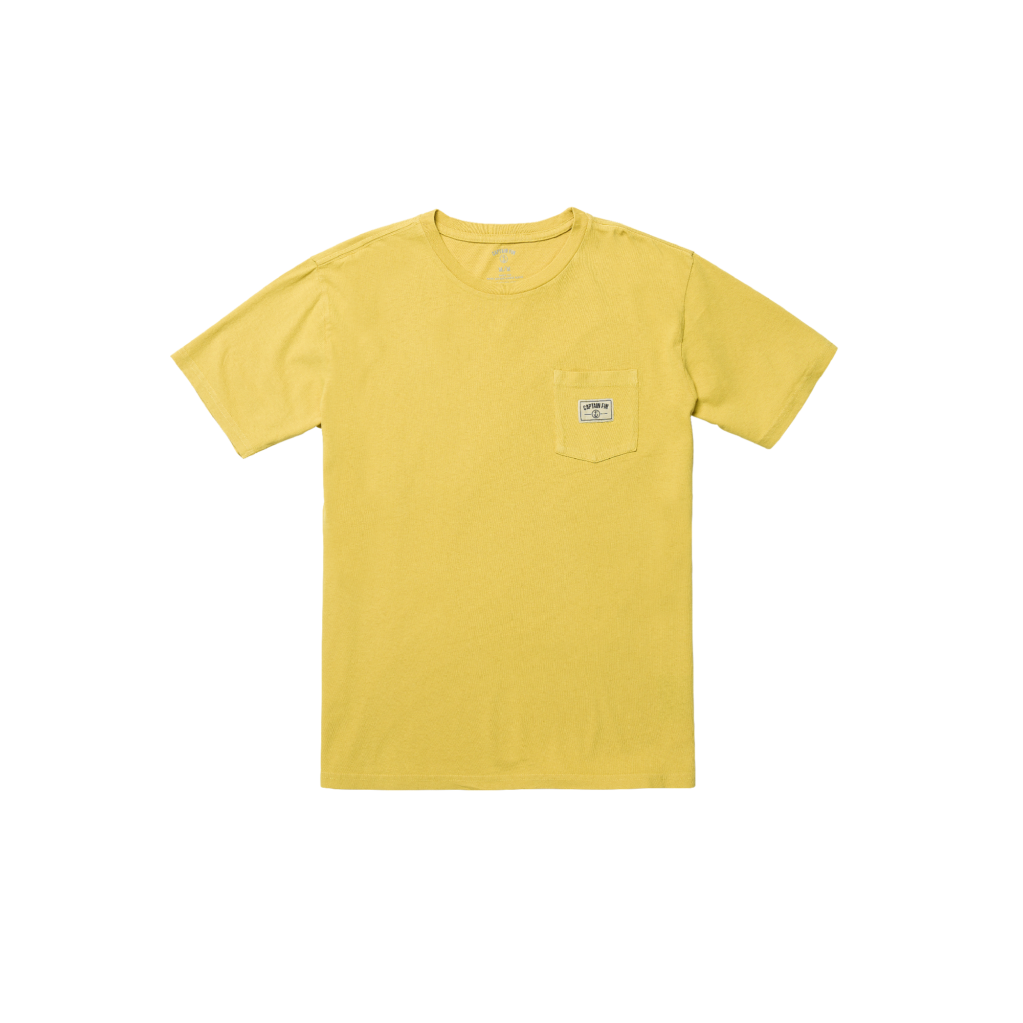 Captian Patch Pocket Tee - MINERAL YELLOW - Captain Fin Co.