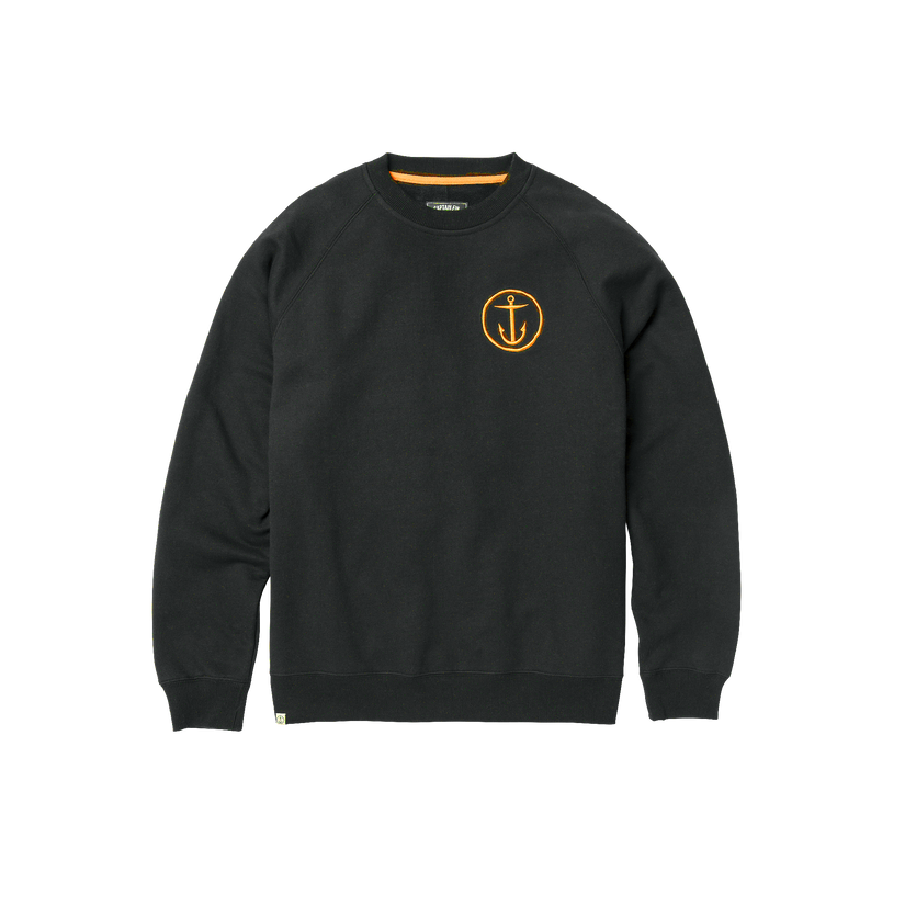Shweaty Anchor Crew Sweatshirt Black Captain Fin Co