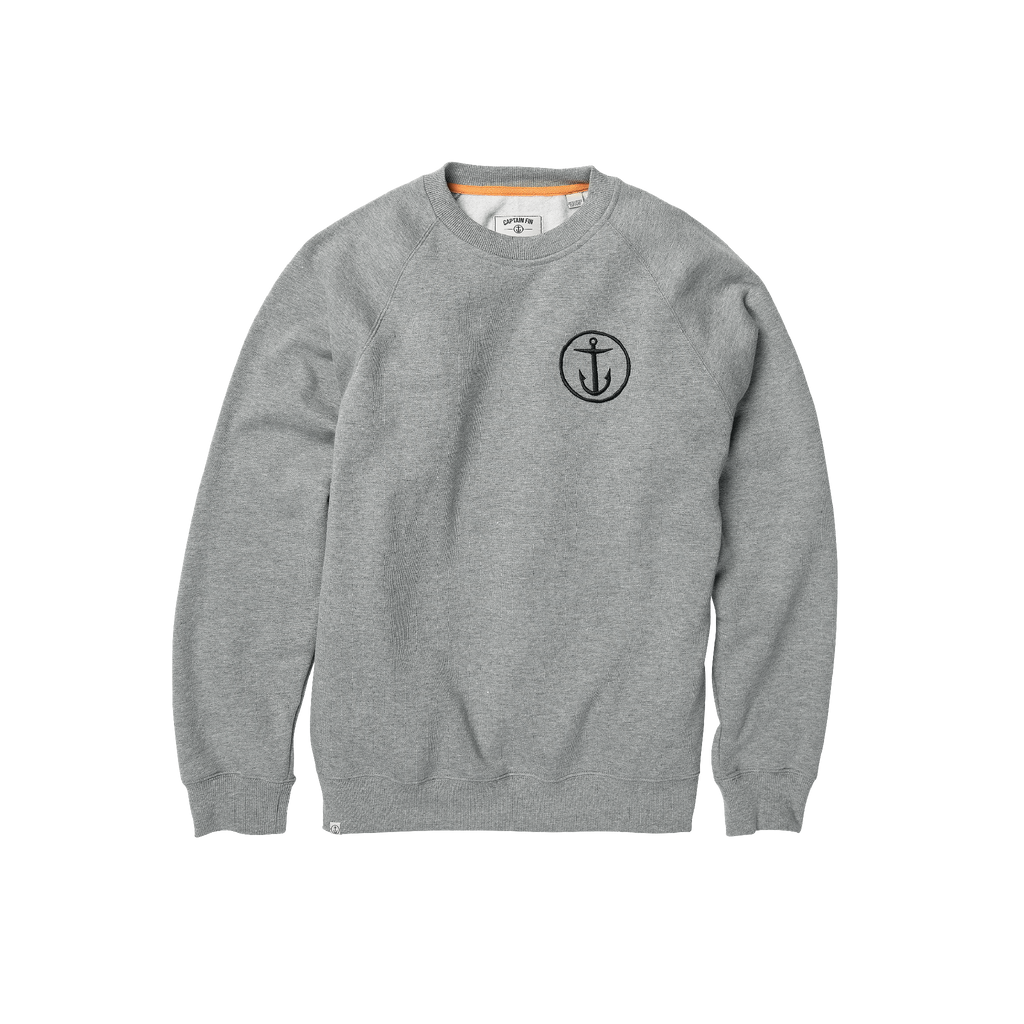 Shweaty Anchor Crew Sweatshirt - Heather Grey - Captain Fin