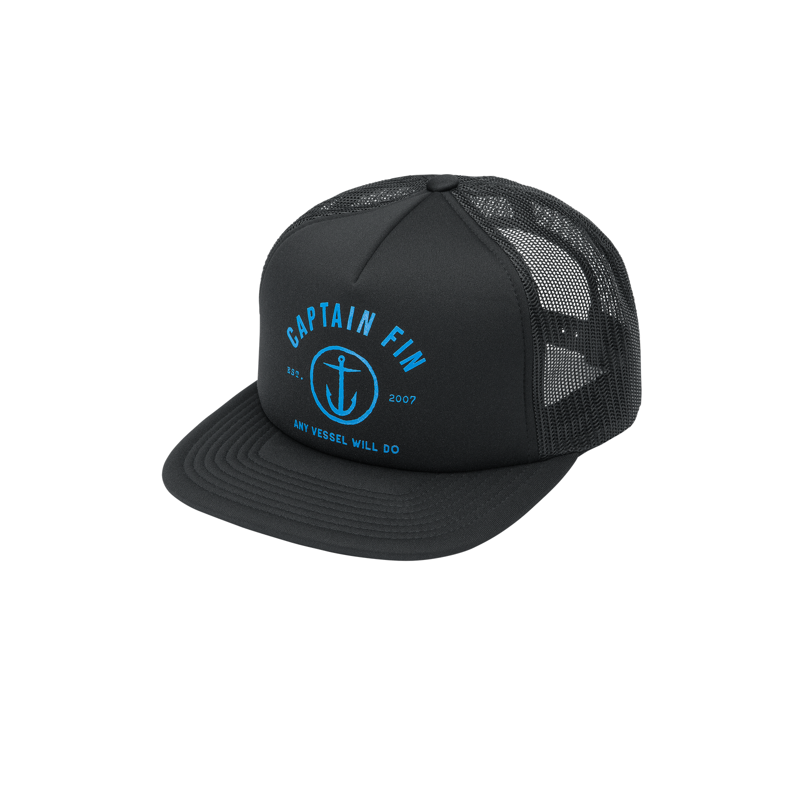 Mixer Trucker Hat - Black - Captain Fin Co.