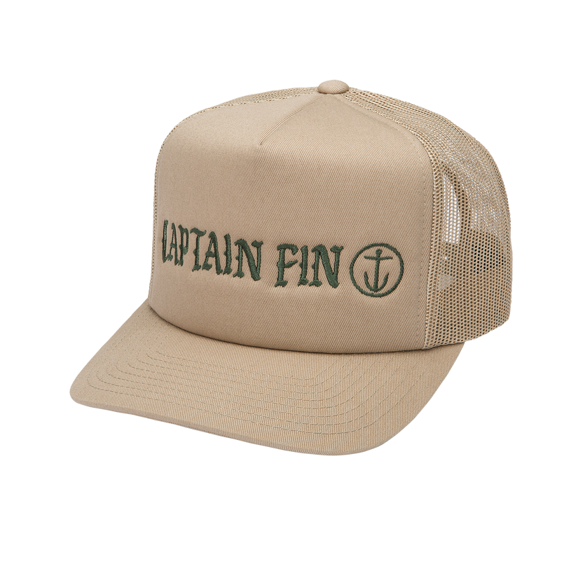 Core Captain Trucker Hat - Khaki - Captain Fin Co.