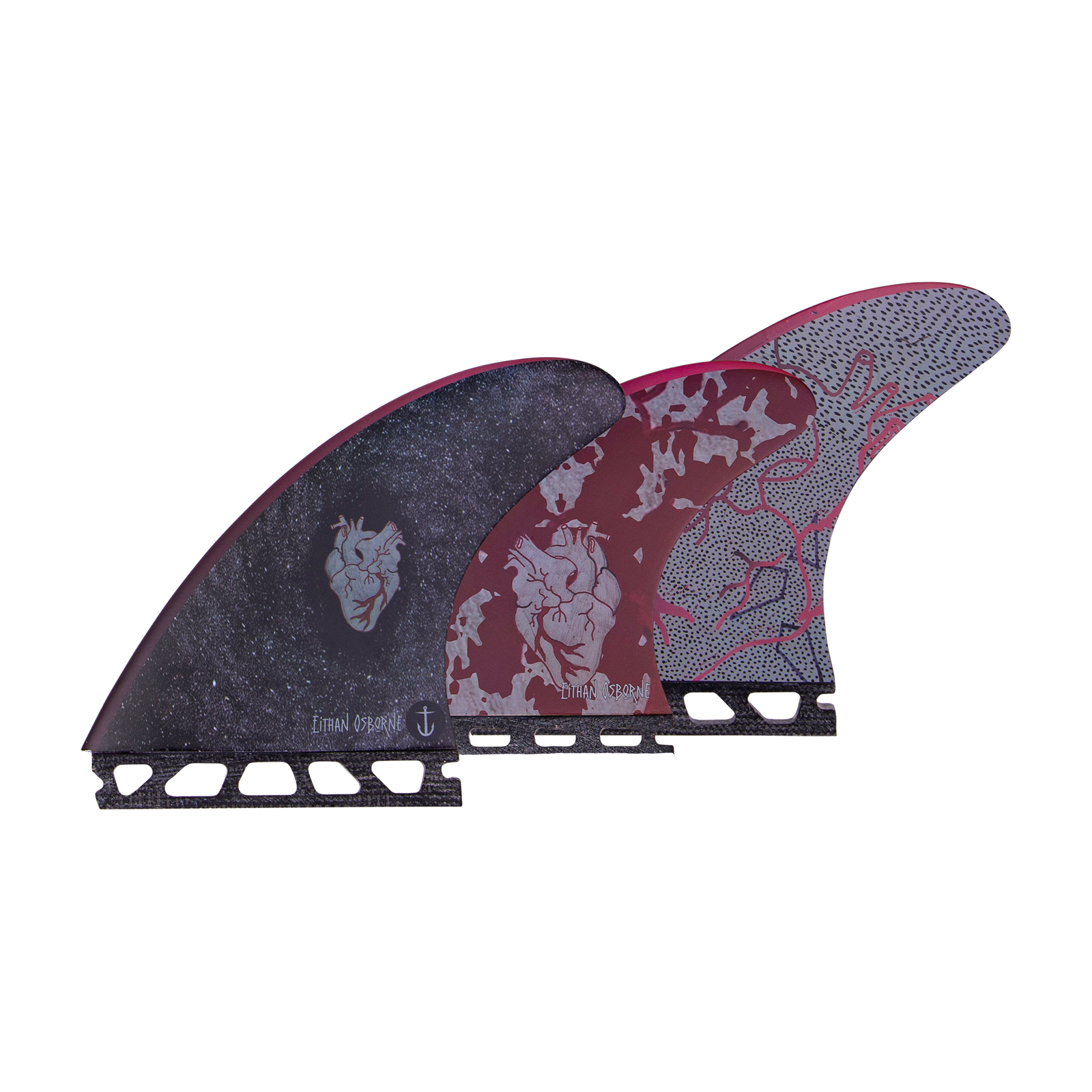 Eithan Osborne Heart - Black - Single Tab - Captain Fin Co.