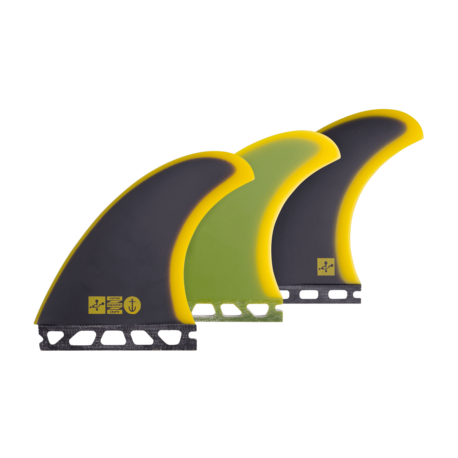 Chemistry Thruster - Black/Yellow - Single Tab - Captain Fin Co.