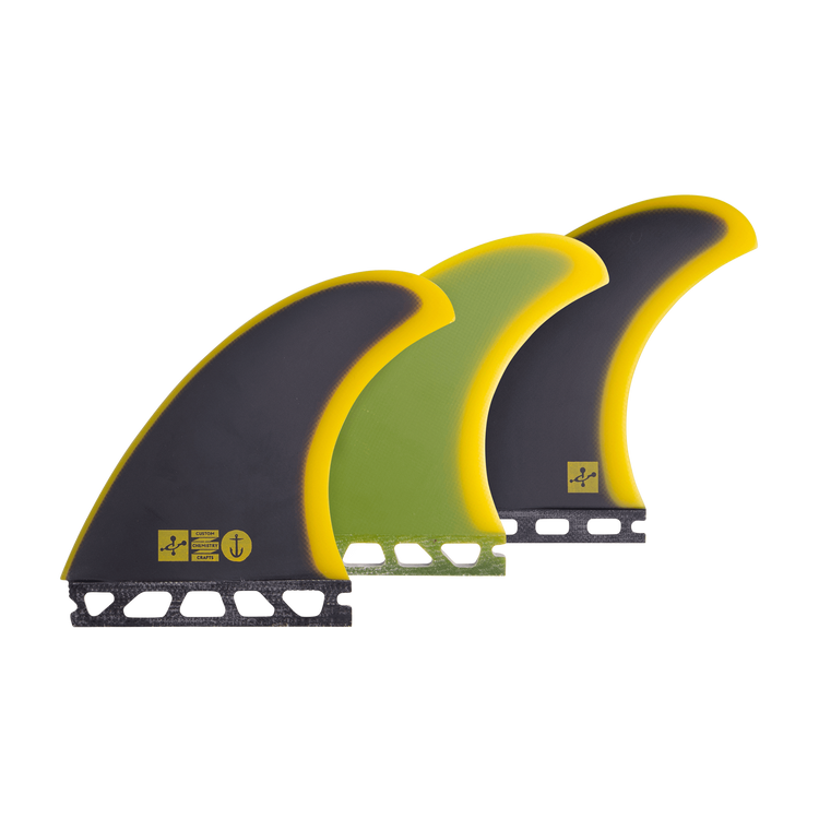 Chemistry Thruster - Black/Yellow - Single Tab - Captain Fin Co.
