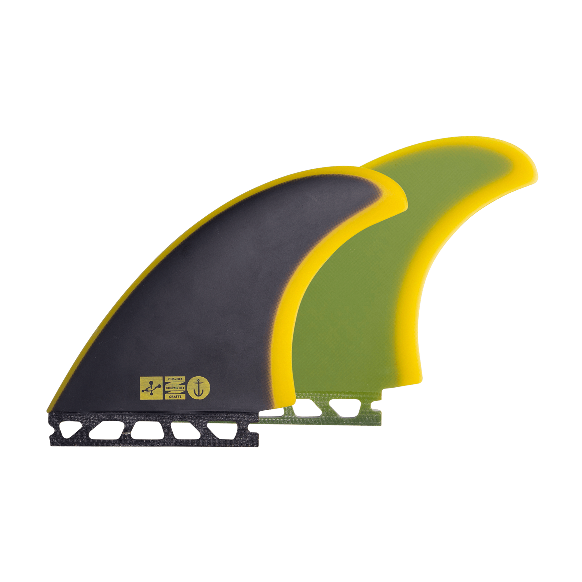 Chemistry Twin - Black/Yellow - Single Tab - Captain Fin Chemistry Twin - Black/Yellow - Single Tab - Captain Fin