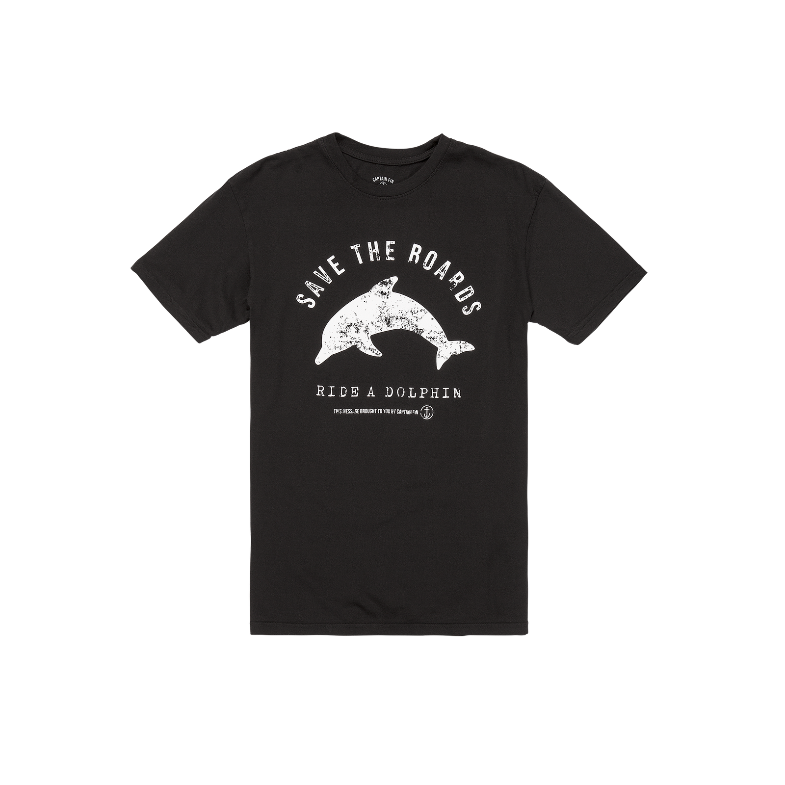 Dolphin Rider Short Sleeve Tee - Black - Captain Fin Co.