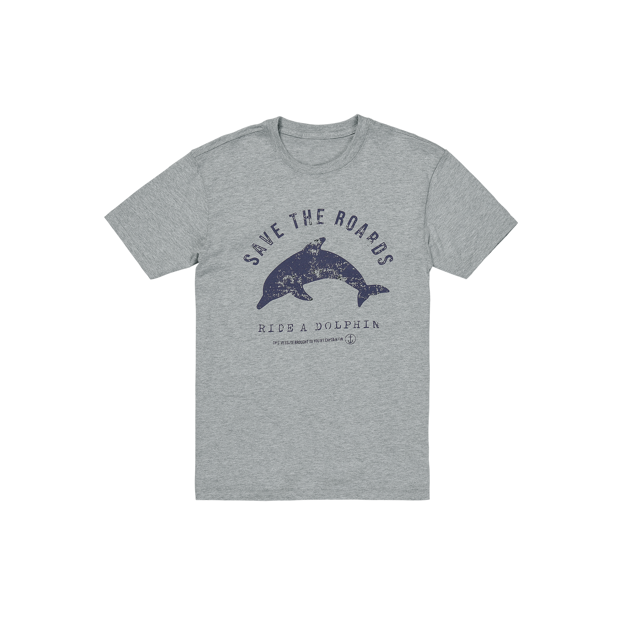 Dolphin Rider Short Sleeve Tee - Heather Grey