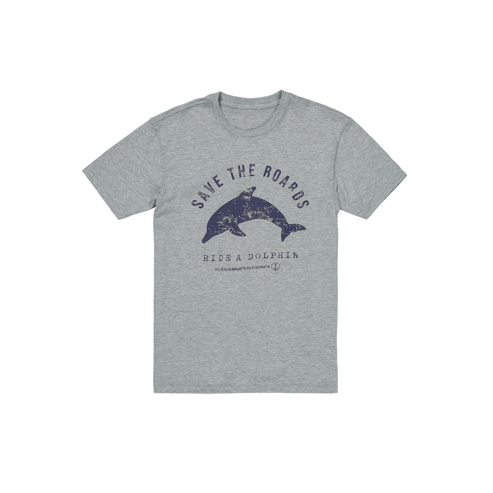 Dolphin Rider Short Sleeve Tee - Heather Grey - Captain Fin Co.