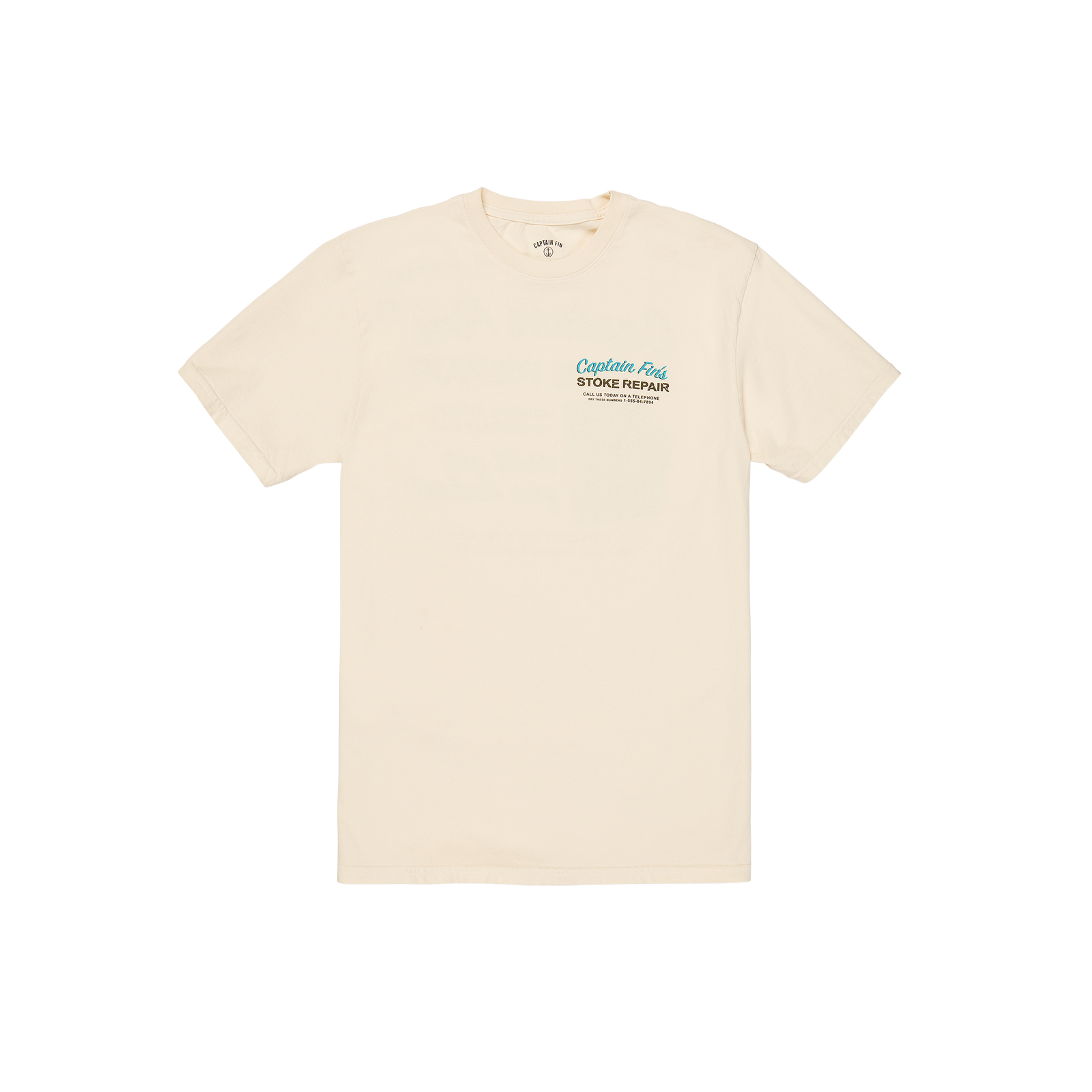 Stoke Repair Short Sleeve Tee - Cream - Captain Fin Co.