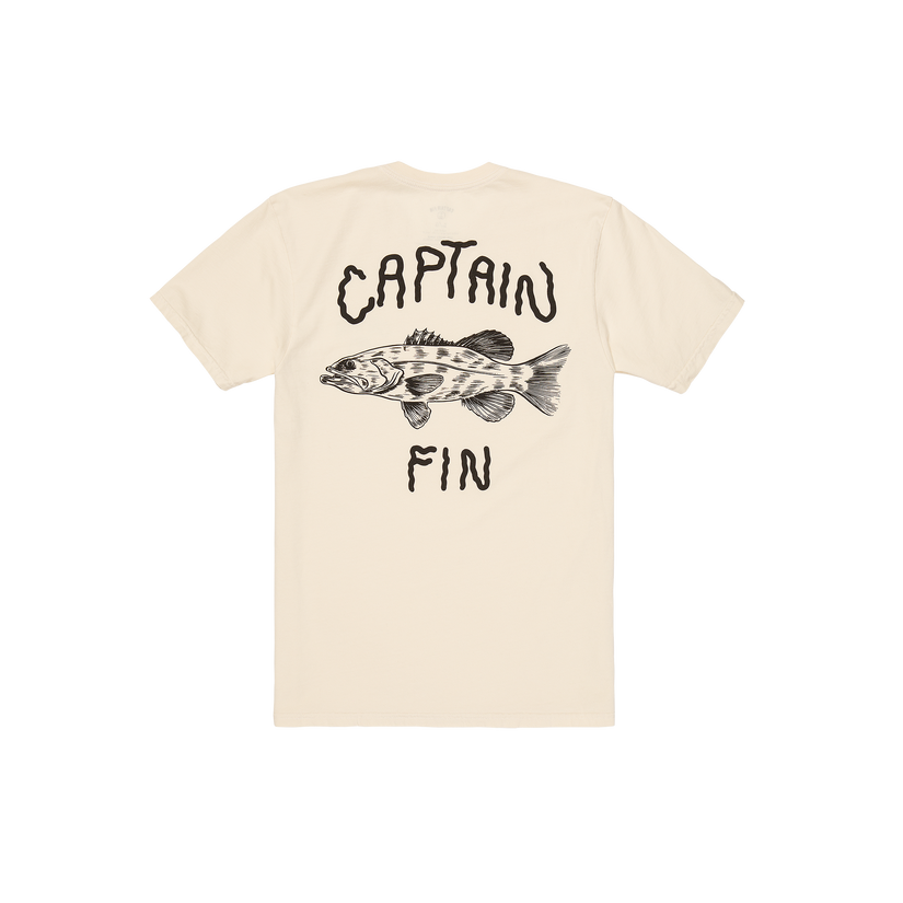 Water World Short Sleeve Tee - Cream - Captain Fin Co.