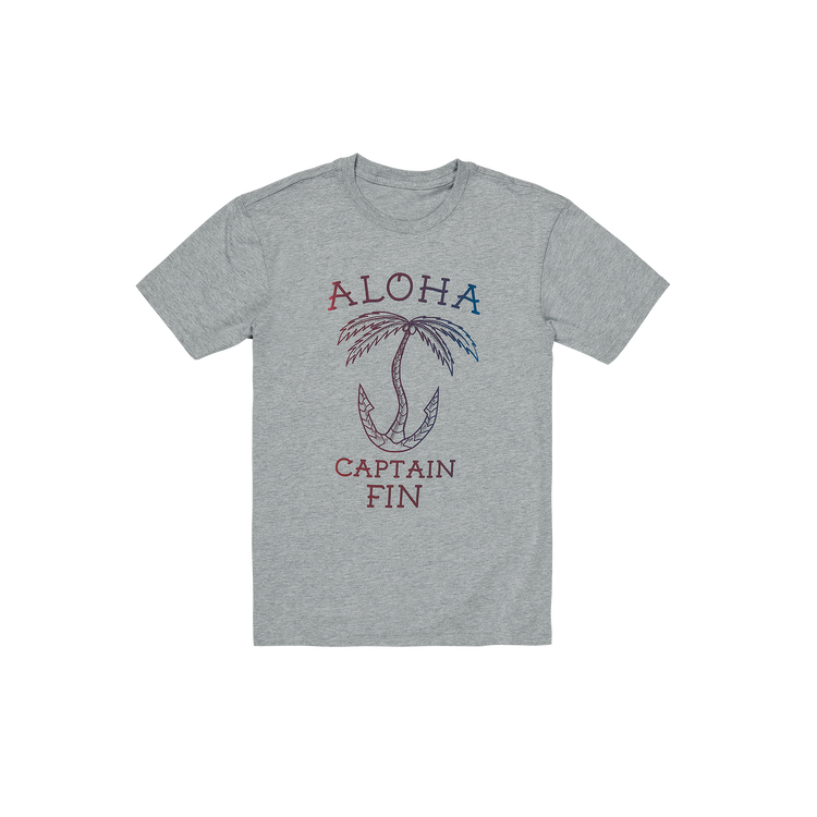 Aloha 2 Short Sleeve Tee - Heather Grey - Captain Fin Co.