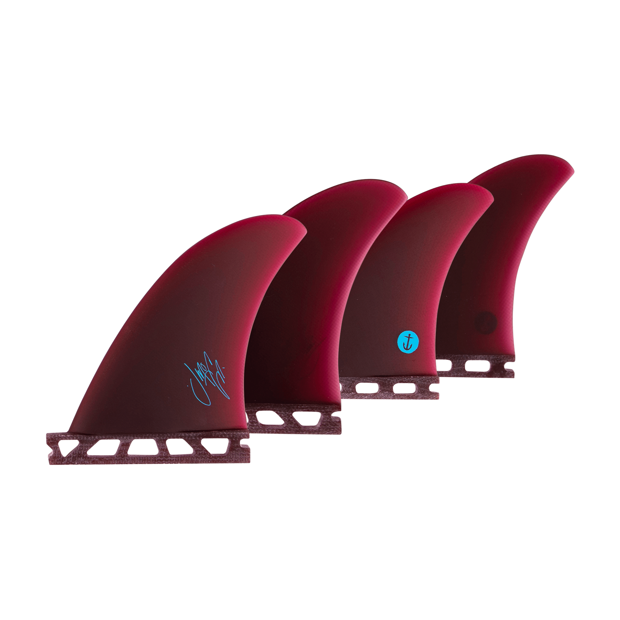 Jeff McCallum Quad Pivot - Red - Single Tab - Captain Fin Jeff McCallum Quad Pivot - Red - Single Tab - Captain Fin