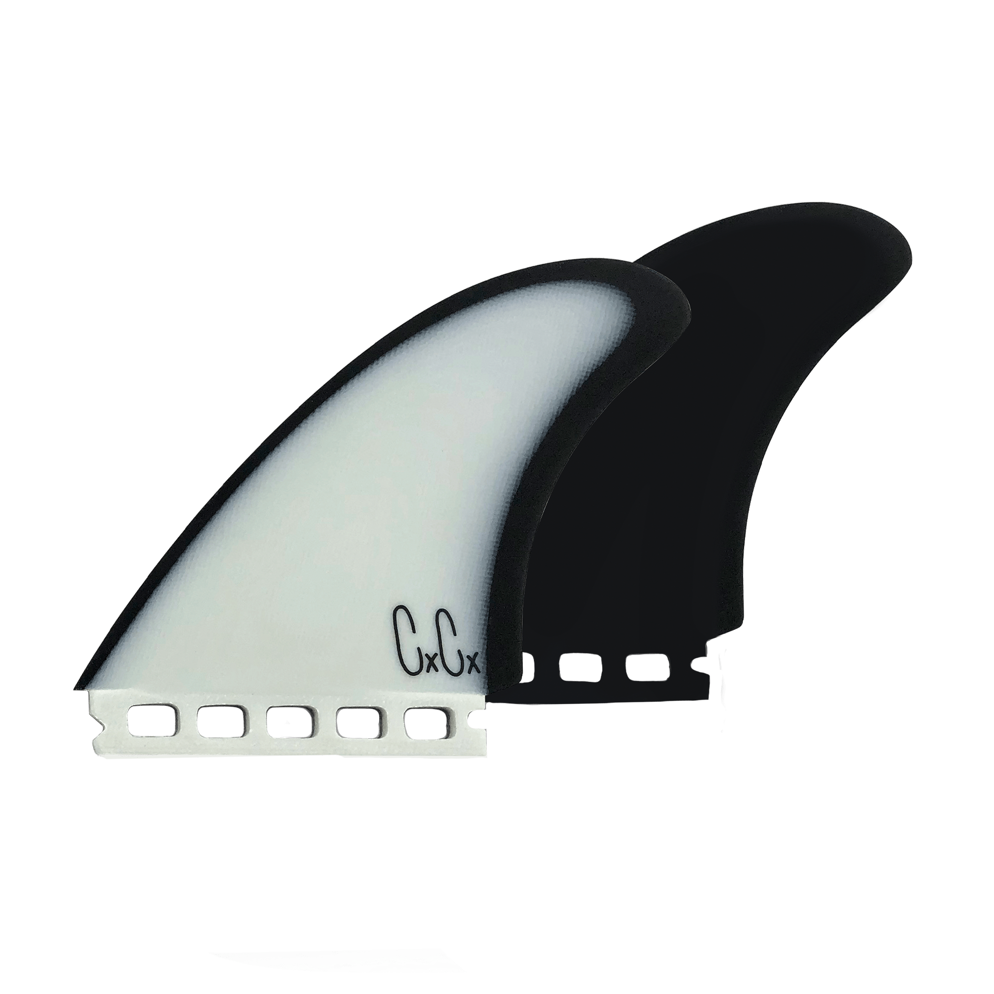 Christenson Twin Especial - White/Black - Single Tab – Captain Fin Co.