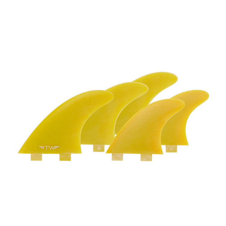Tyler Warren 5 Fin Glass Yellow - Twin Tab - Captain Fin Co.