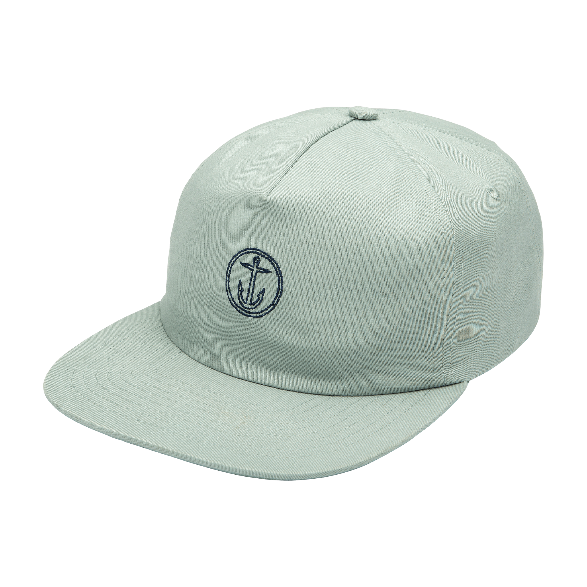 Outlined 5 Panel Hat - Light Olive