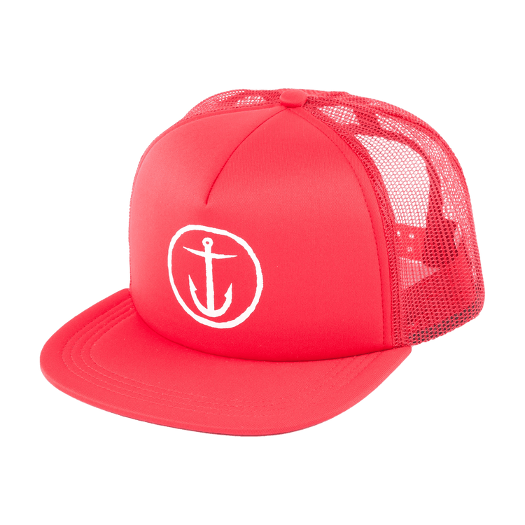 OG Anchor Trucker Hat - Red - Captain Fin Co.