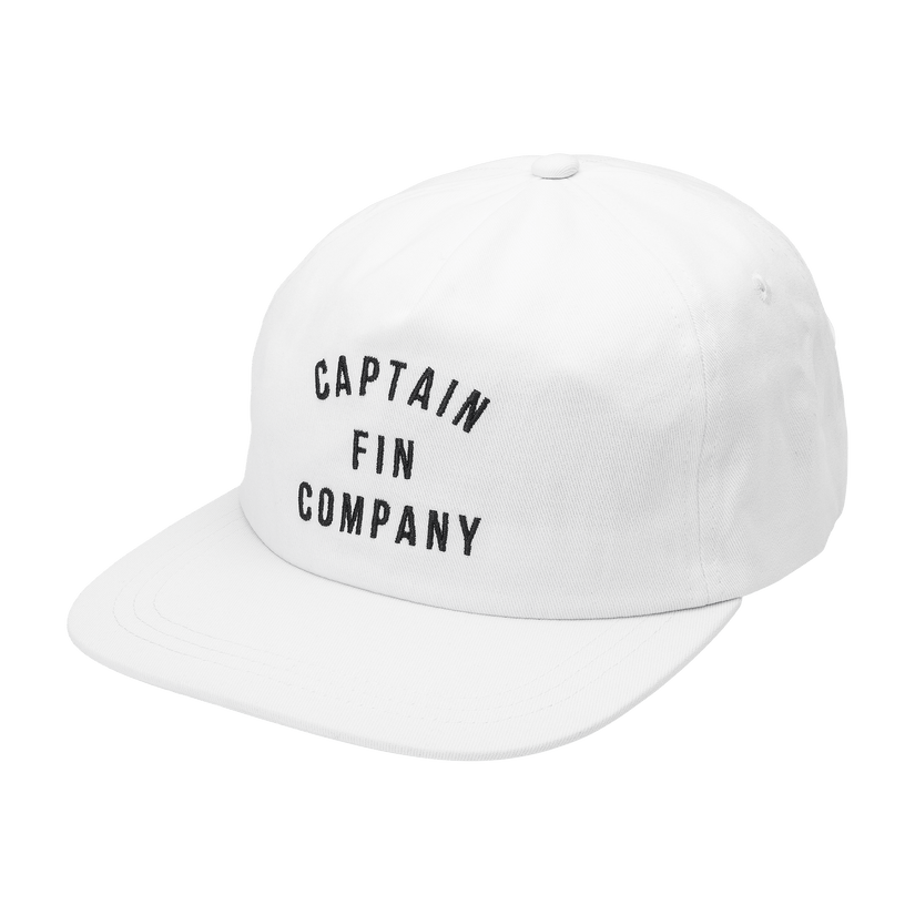 College Hat White Captain Fin Co